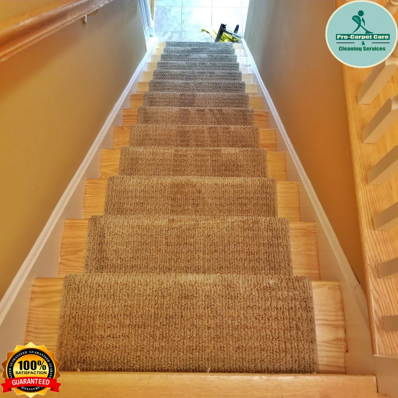 Carpet cleaning stairs
