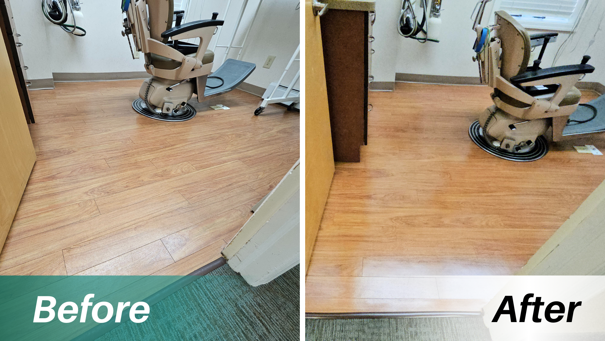 Before & After Hardwood Floor Cleaning-Westfield NJ